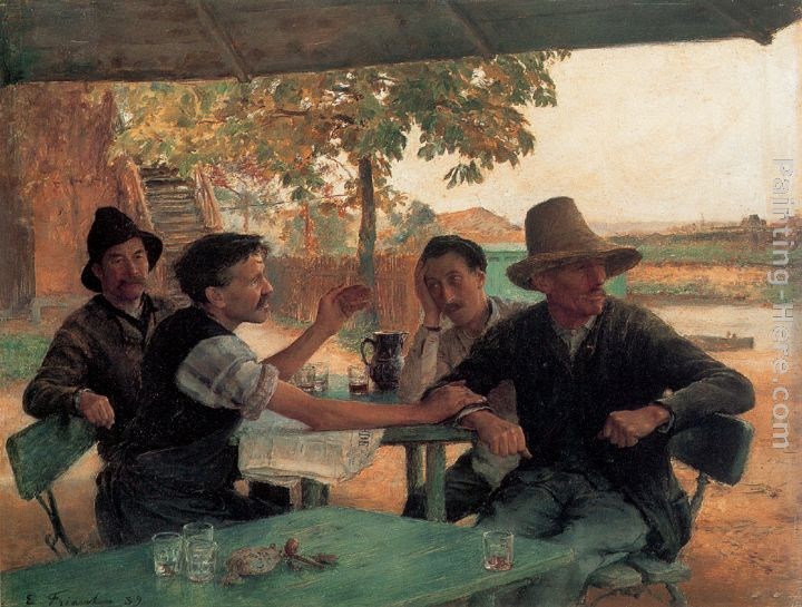Emile Friant La Discussion politique